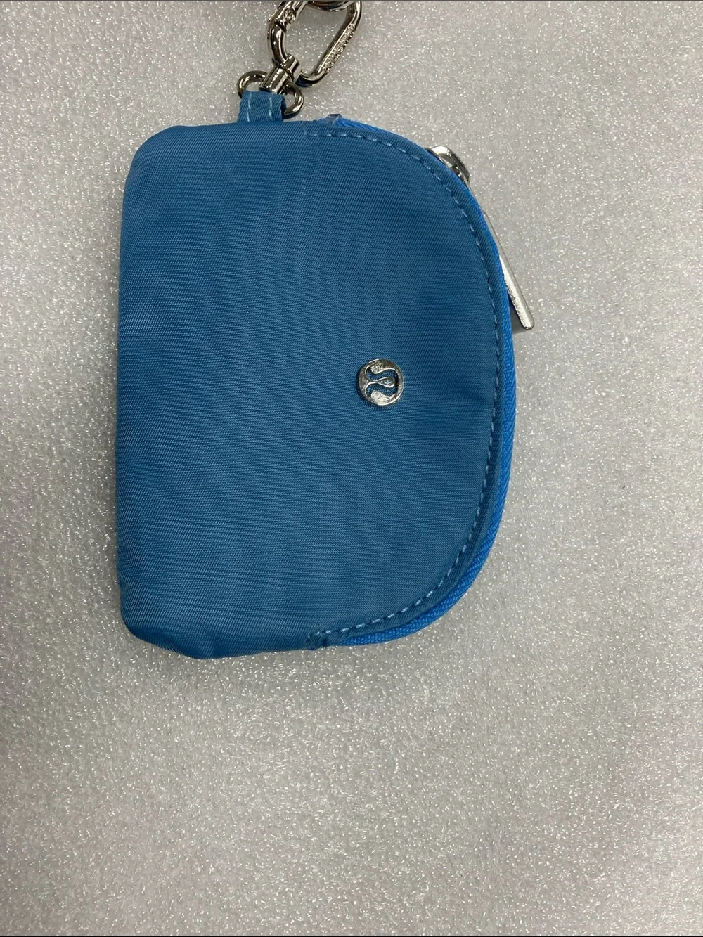 lululemon blush pink clip-on mini key & card pouch
